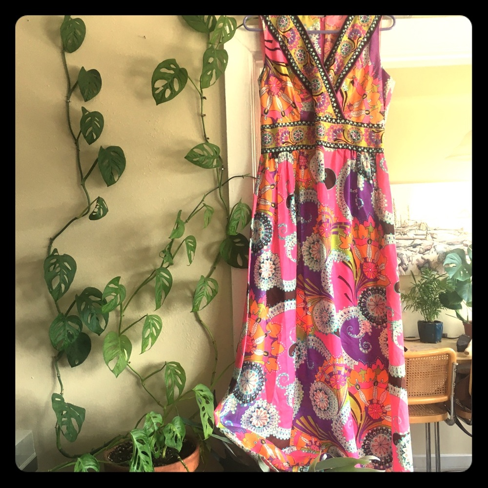 Authentic vintage 60’s maxi boho hippie dress